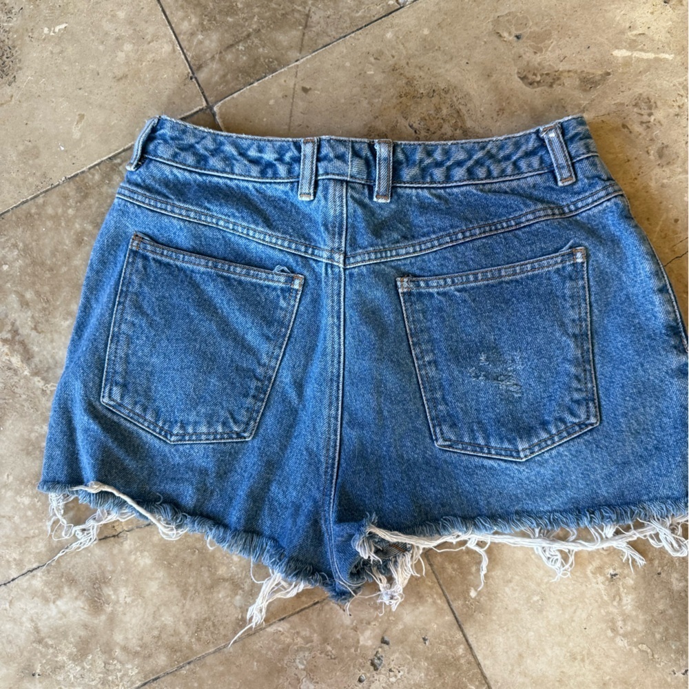 Talbots ladies denim cut off short size 10 hand painted stars and stripes - Picture 9 of 12